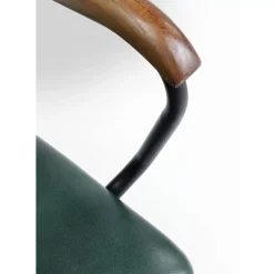 KARE Design Armlehnstuhl Salsa Leder Dunkelgrun- Stühle