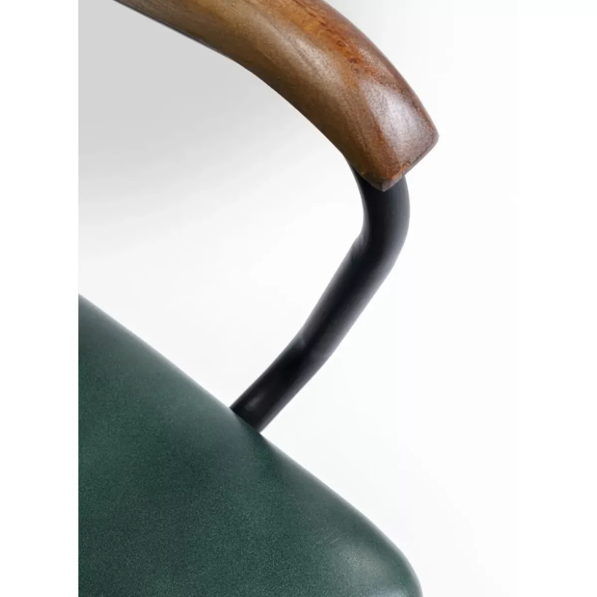 KARE Design Armlehnstuhl Salsa Leder Dunkelgrun- Stühle