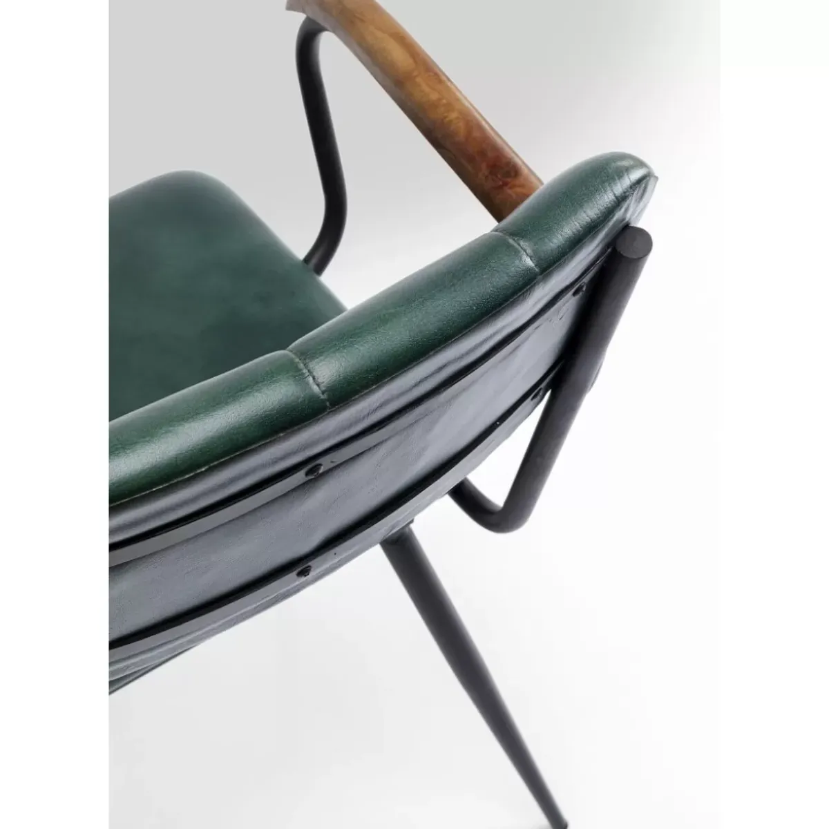 KARE Design Armlehnstuhl Salsa Leder Dunkelgrun- Stühle