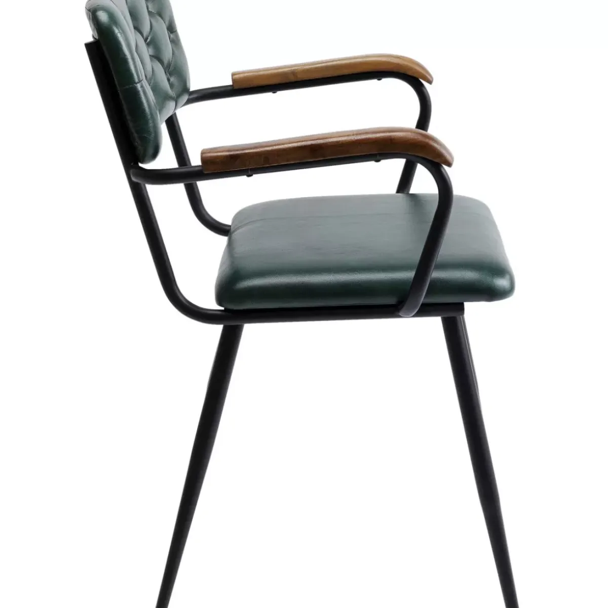KARE Design Armlehnstuhl Salsa Leder Dunkelgrun- Stühle