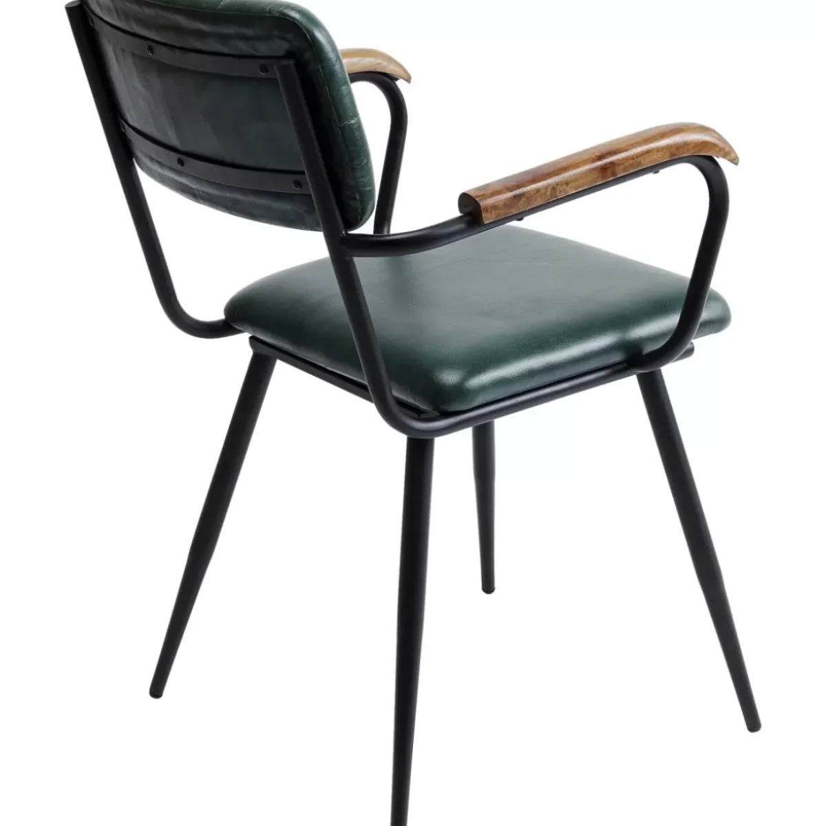 KARE Design Armlehnstuhl Salsa Leder Dunkelgrun- Stühle