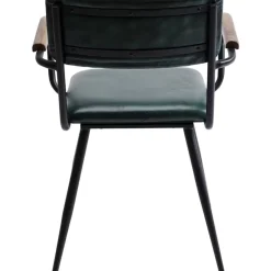 KARE Design Armlehnstuhl Salsa Leder Dunkelgrun- Stühle