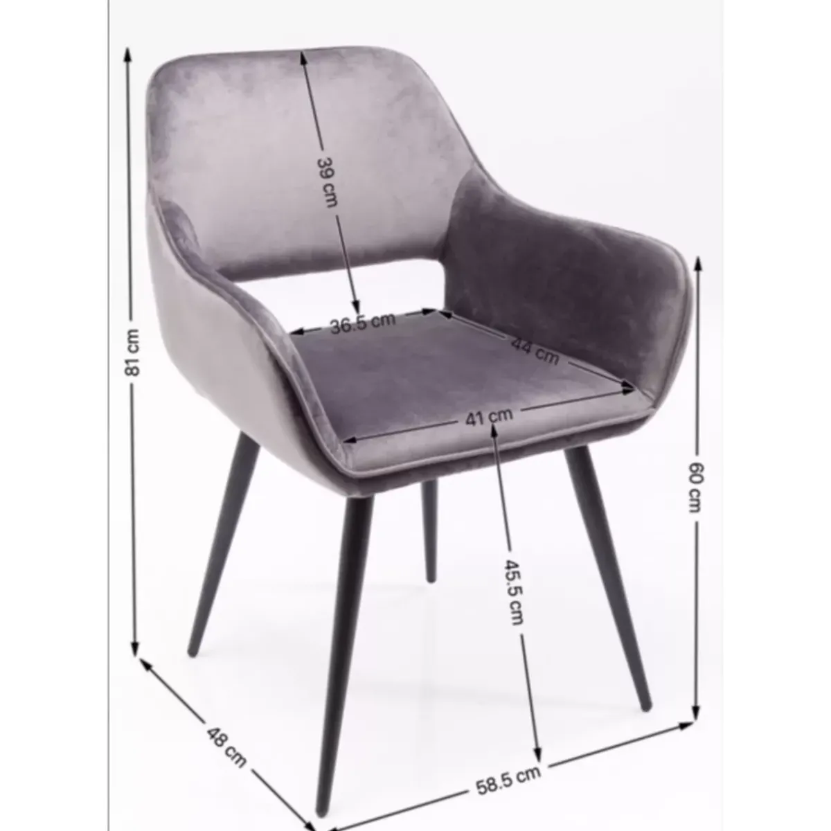 KARE Design Armlehnstuhl San Francisco Grau- Stühle