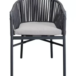 KARE Design Armlehnstuhl Santanyi Dunkelgrau- Outdoormöbel