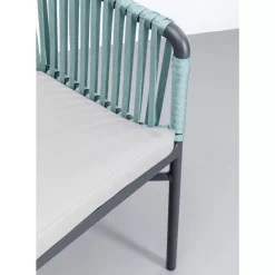 KARE Design Armlehnstuhl Santanyi Petrol- Outdoormöbel