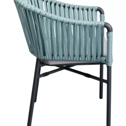 KARE Design Armlehnstuhl Santanyi Petrol- Outdoormöbel