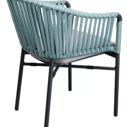 KARE Design Armlehnstuhl Santanyi Petrol- Outdoormöbel