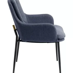 KARE Design Armlehnstuhl Thea Dunkelgrau- Stühle