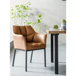 KARE Design Armlehnstuhl Thinktank Braun- Stühle