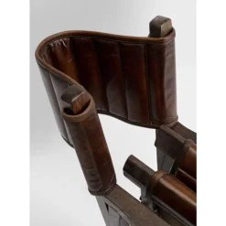 KARE Design Armlehnstuhl Twist Leder Braun- Stühle