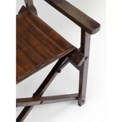 KARE Design Armlehnstuhl Twist Leder Braun- Stühle