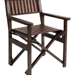 KARE Design Armlehnstuhl Twist Leder Braun- Stühle