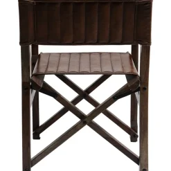 KARE Design Armlehnstuhl Twist Leder Braun- Stühle