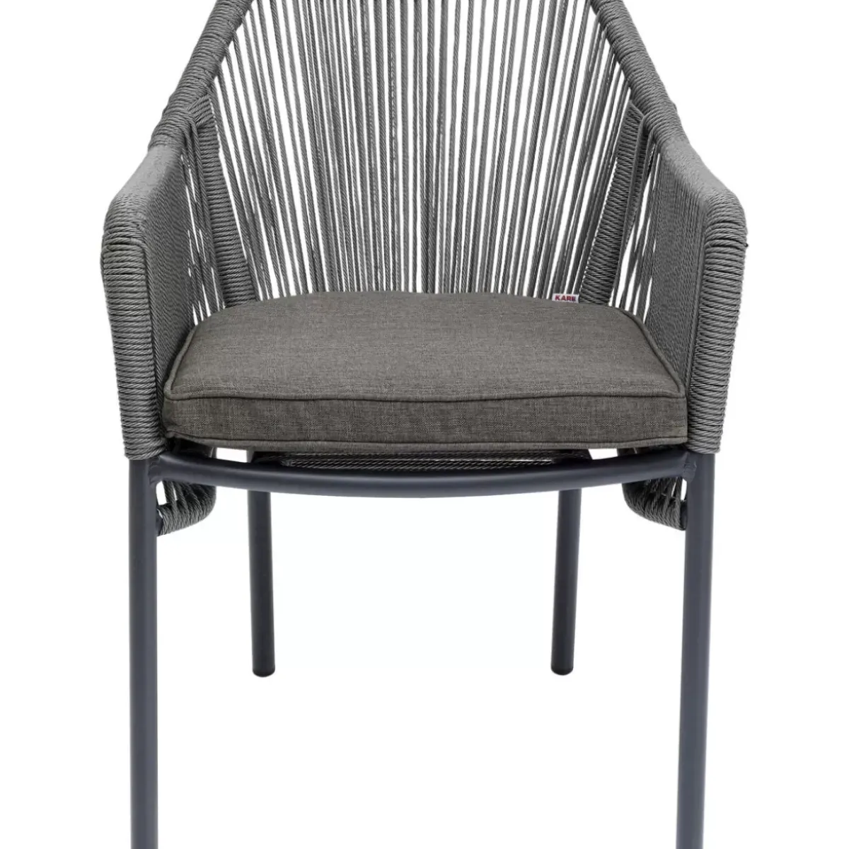 KARE Design Armlehnstuhl Wave Grau- Outdoormöbel