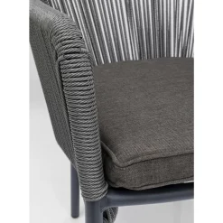 KARE Design Armlehnstuhl Wave Grau- Outdoormöbel