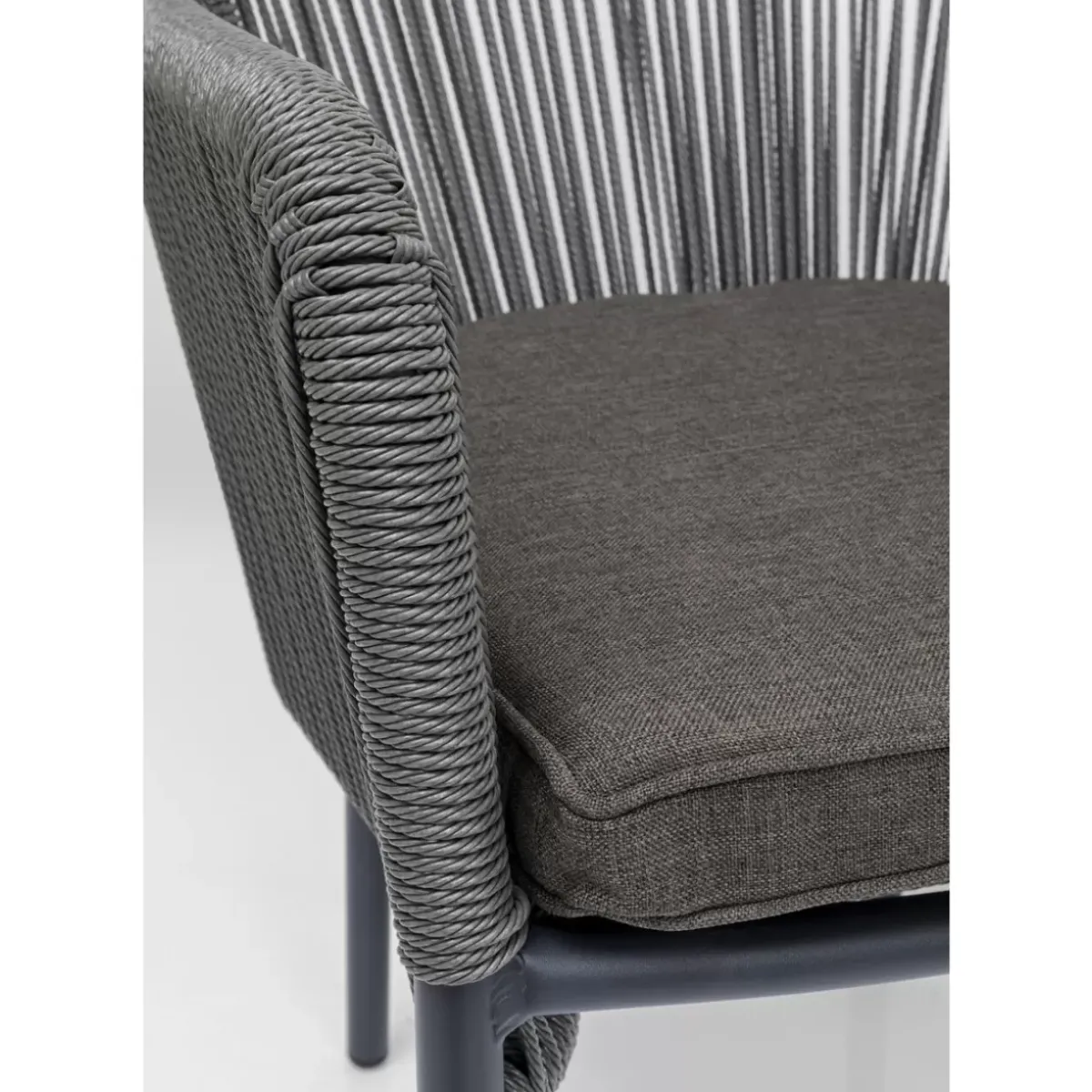 KARE Design Armlehnstuhl Wave Grau- Outdoormöbel