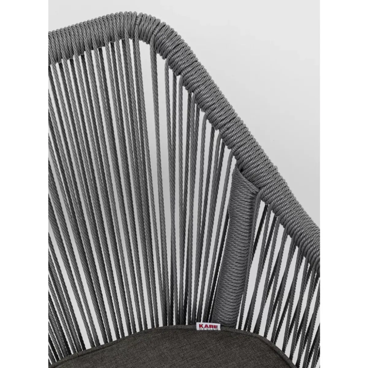 KARE Design Armlehnstuhl Wave Grau- Outdoormöbel