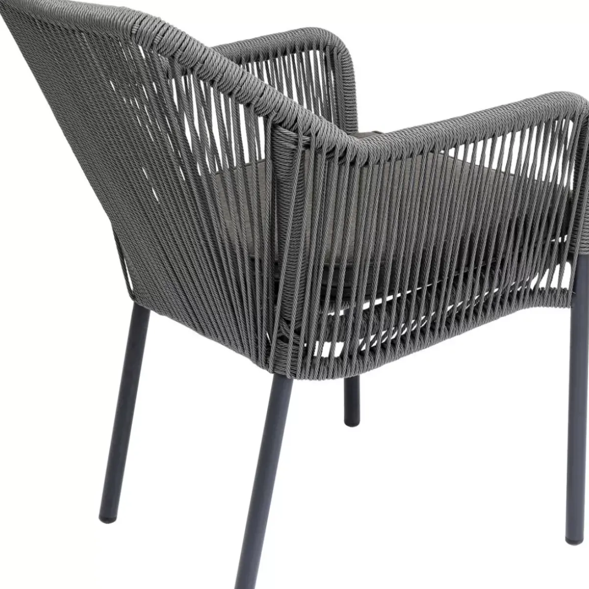 KARE Design Armlehnstuhl Wave Grau- Outdoormöbel
