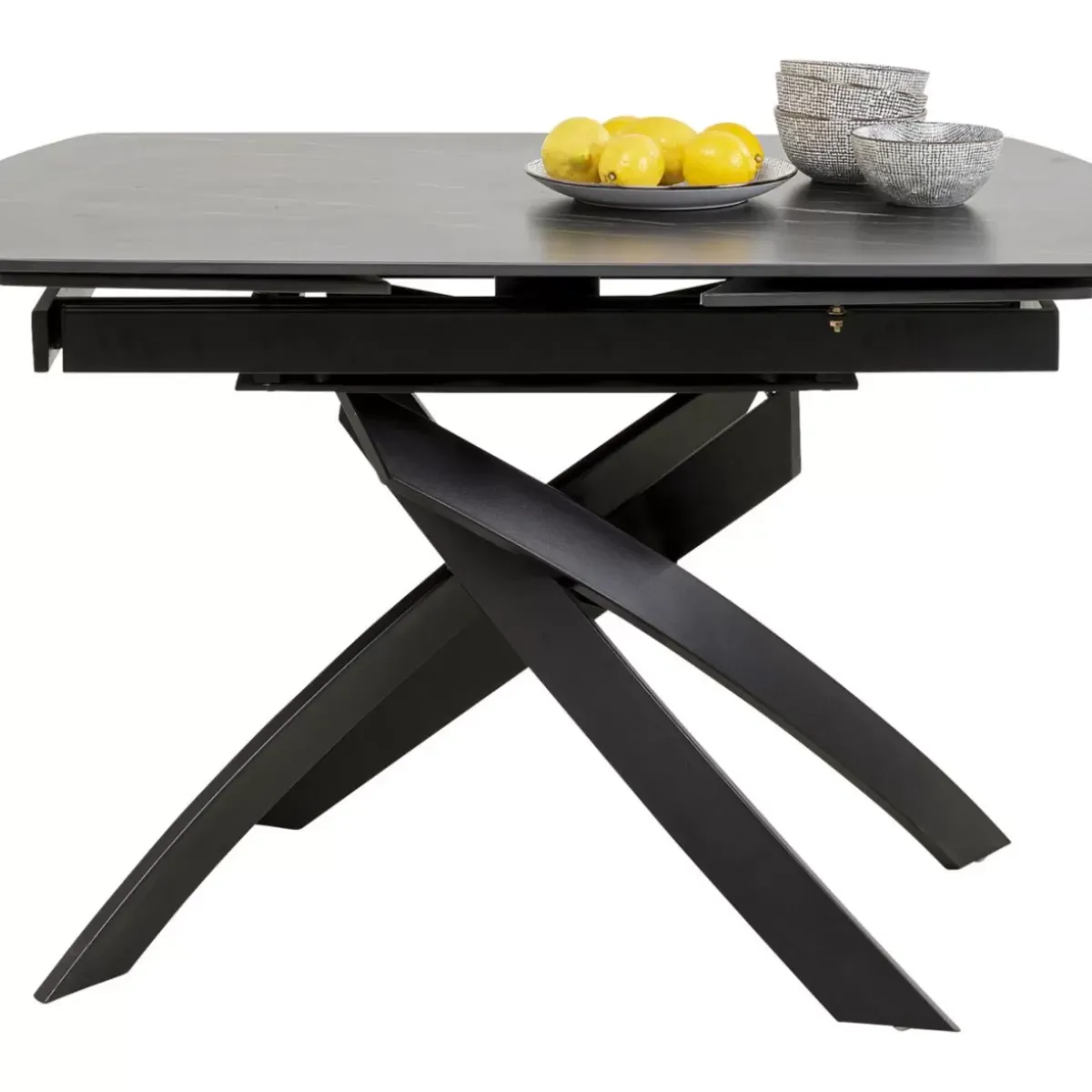 KARE Design Ausziehtisch Twist Schwarz 120(30+30)X90Cm- Tische