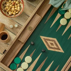 KARE Design Backgammon-Walnut With Green Oak- Sonstiges & Zubehör Accessoires