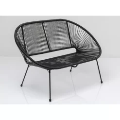 KARE Design Bank Acapulco Schwarz- Outdoormöbel
