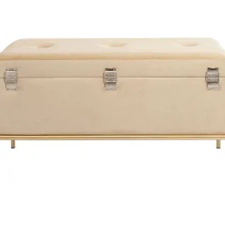 KARE Design Bank Buttons Storage Beige Klein- Sitzbänke