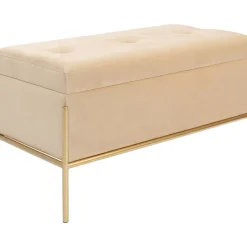 KARE Design Bank Buttons Storage Beige Klein- Sitzbänke