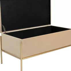 KARE Design Bank Buttons Storage Beige Klein- Sitzbänke