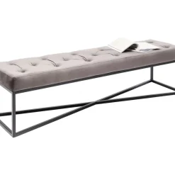 KARE Design Bank Crossover Grau Schwarz 150X40Cm- Sitzbänke