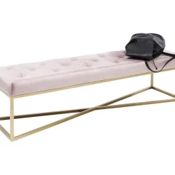 KARE Design Bank Crossover Rose Messing 150X40Cm- Sitzbänke