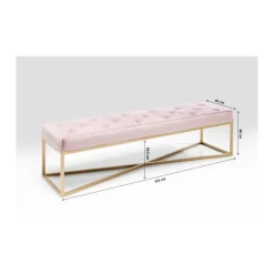 KARE Design Bank Crossover Rose Messing 150X40Cm- Sitzbänke
