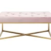KARE Design Bank Crossover Rose Messing 90X40Cm- Sitzbänke