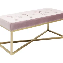 KARE Design Bank Crossover Rose Messing 90X40Cm- Sitzbänke