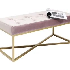 KARE Design Bank Crossover Rose Messing 90X40Cm- Sitzbänke