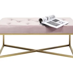 KARE Design Bank Crossover Rose Messing 90X40Cm- Sitzbänke