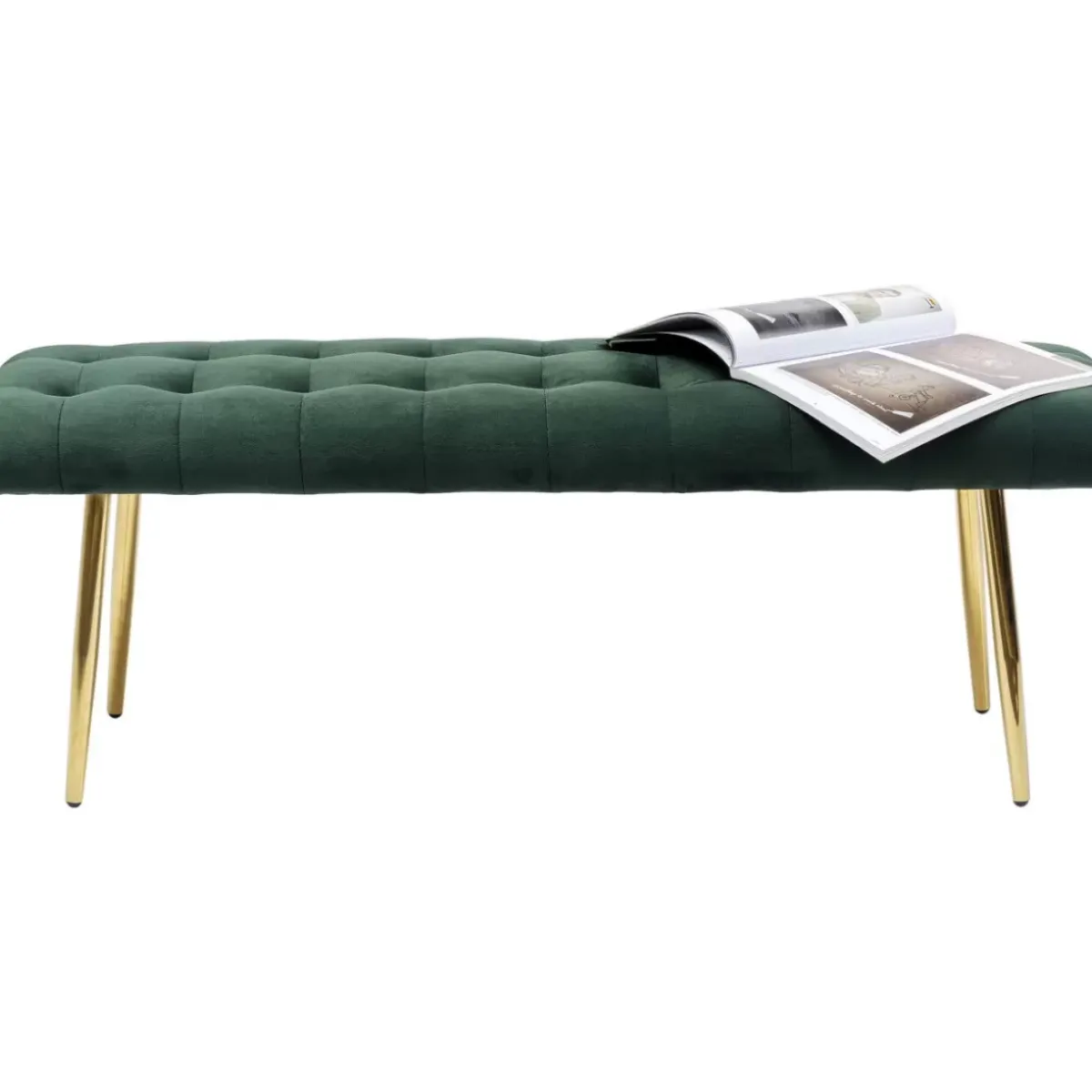 KARE Design Bank Dallas Velvet Grun 110Cm- Sitzbänke