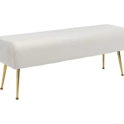 KARE Design Bank Deria Velvet Creme 110Cm- Sitzbänke