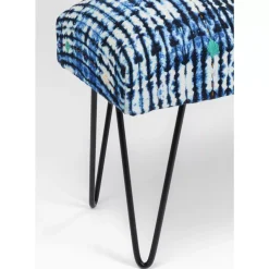 KARE Design Bank Desna Patchwork Blau 80Cm- Sitzbänke