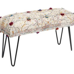 KARE Design Bank Desna Patchwork Creme Multi 80Cm- Sitzbänke