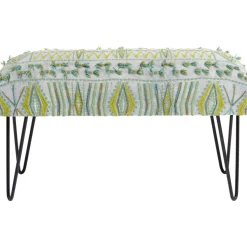 KARE Design Bank Desna Patchwork Grun 80Cm- Sitzbänke