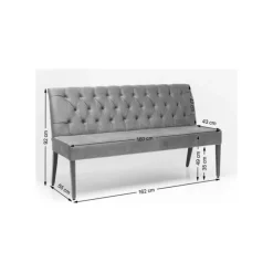 KARE Design Bank Econo Buttons Vintage 162 Cm- Sitzbänke