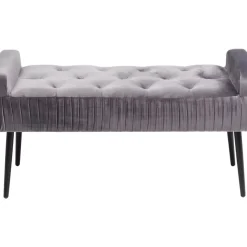 KARE Design Bank Lofty Grau Schwarz- Sitzbänke