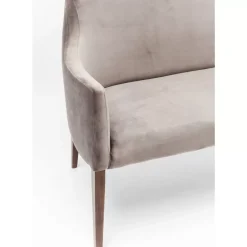 KARE Design Bank Mode Velvet Grau- Sitzbänke