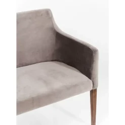 KARE Design Bank Mode Velvet Grau- Sitzbänke