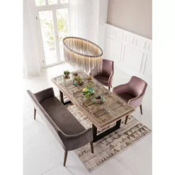 KARE Design Bank Mode Velvet Grau- Sitzbänke