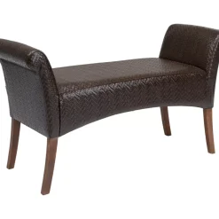 KARE Design Bank Motley Textum Braun- Sitzbänke