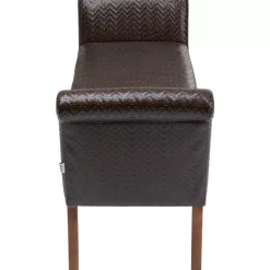 KARE Design Bank Motley Textum Braun- Sitzbänke