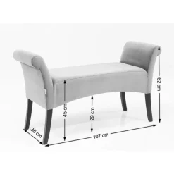 KARE Design Bank Motley Velvet Braun- Sitzbänke