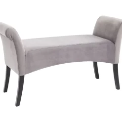 KARE Design Bank Motley Velvet Silvergrey- Sitzbänke
