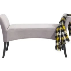 KARE Design Bank Motley Velvet Silvergrey- Sitzbänke